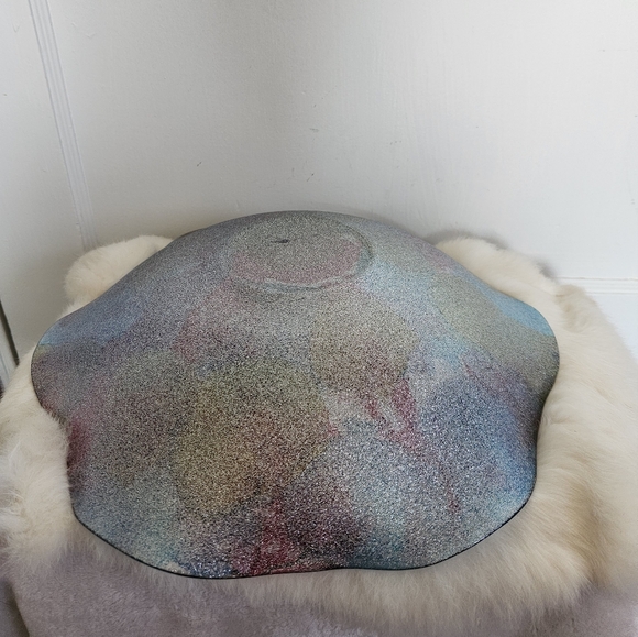 Unique Multicolor Art Centerpiece Bowl – Blue, Red, Green, Gold - Picture 5 of 7